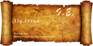 Ilg Erika névjegykártya